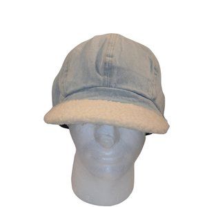 BP Nordstrom Denim Jean Sherpa Cap NWT